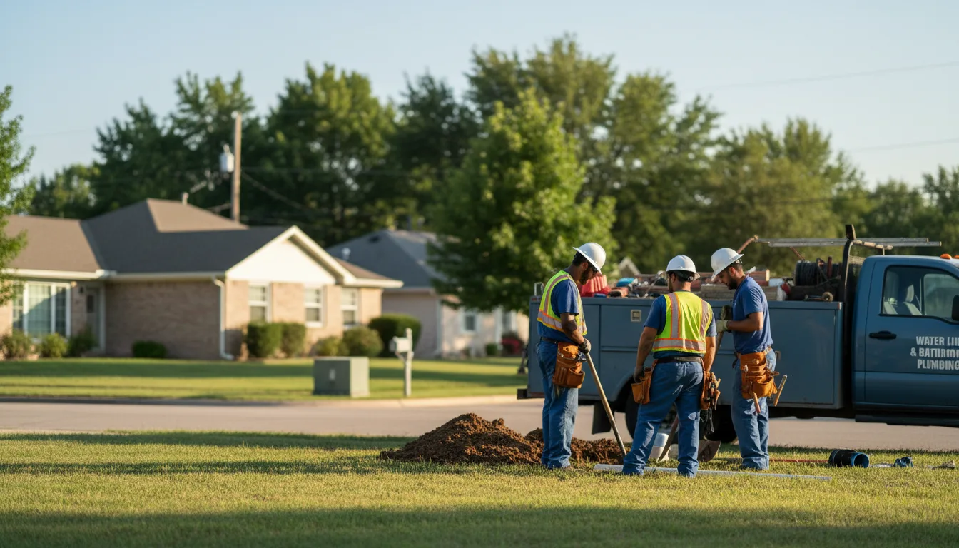 Residential water line and bathroom plumbing service in Lockport, KY